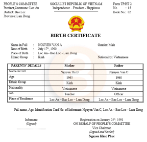 Dịch Thuật Giấy khai sinh là gì